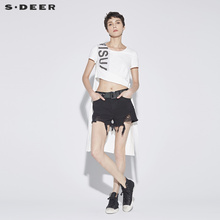 sdeer圣迪奥女装解构主义酷感女士上衣S18281289图片