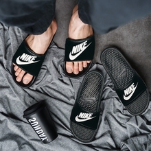 NIKE男鞋2018夏款BENASSI沙滩鞋休闲运动鞋潮流拖鞋343880-090