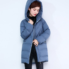 连帽棉衣外套女中长款宽松韩版中年女装2018冬装新款保暖棉服棉袄图片