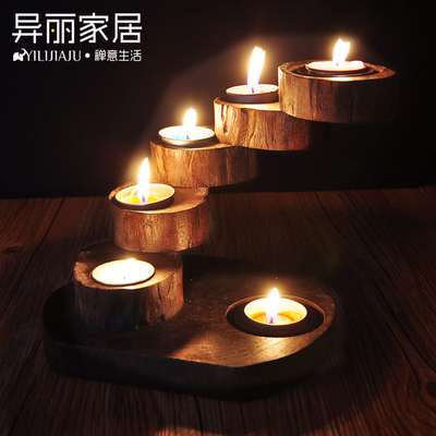 浪漫实木烛台官方旗舰店