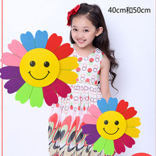 儿童幼儿园舞蹈道具七彩向日葵手拿运动会开幕式表演创意舞台表演