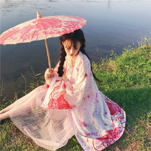 腰封 2018新款 百褶吊带裙三件套套装 日系印花和服外套 夏季女装