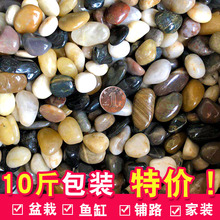 天然雨花石鹅卵石鱼缸造景原石小白石子五彩石鹅软石卵石彩色石头
