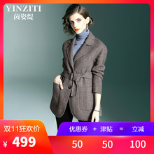双面羊绒大衣女短款2018新款秋冬时尚高端女装小个子毛呢西装外套图片
