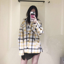 格子大衣宽松短款 羊毛呢外套女ins超火 2018秋冬新款 韩版 温暖加持