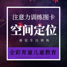 幼儿园 小学生 儿童空间知觉与注意力视觉分辨训练图卡:空间定位