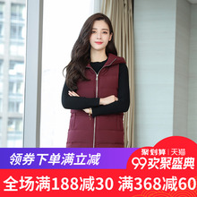 棉马甲2018新款中年女装韩版大码保暖背心秋冬中长款坎肩马夹外套图片