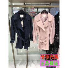 拉夏贝尔国内正品代购拉贝缇2018秋装新款60007258女风衣外套上衣图片