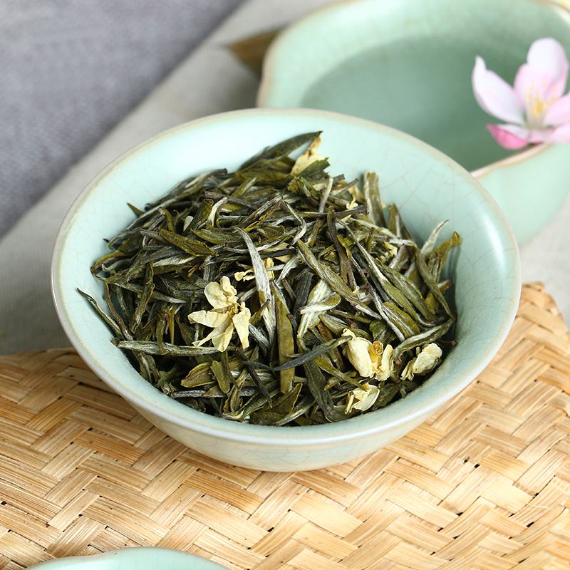 四川雅安蒙顶山茶产地直销自用袋装50g新茶茉莉花茶静水流香2017