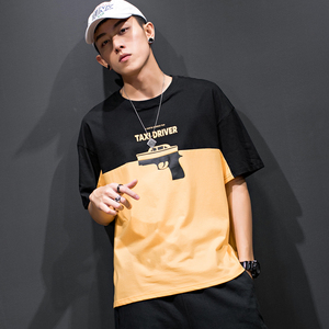 欧美夏季嘻哈印花短袖T恤