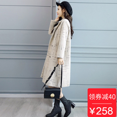 反季清仓2018秋冬新款女士韩版宽松显瘦呢大衣时尚中长款毛呢外套