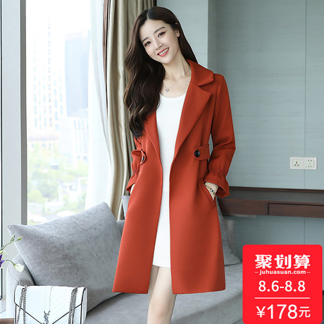 风衣女中长款韩版春秋装2018新款女装收腰显瘦春季时尚百搭外套潮商品大图