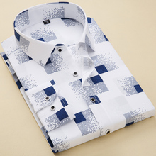 flower dress shirts衬衫 cotton long mens sleeve shirt men