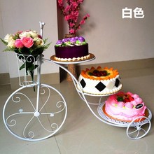 蛋糕车架自行车蛋糕架三层生日蛋糕橱窗模型展示架 多层示甜品台