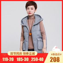 2018冬新款女装大码棉衣连帽马甲背心韩版休闲宽松棉服马夹外套潮图片