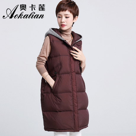 中老年羽绒服女冬季大码保暖羽绒马甲中长款马夹背心中年妈妈装潮商品大图