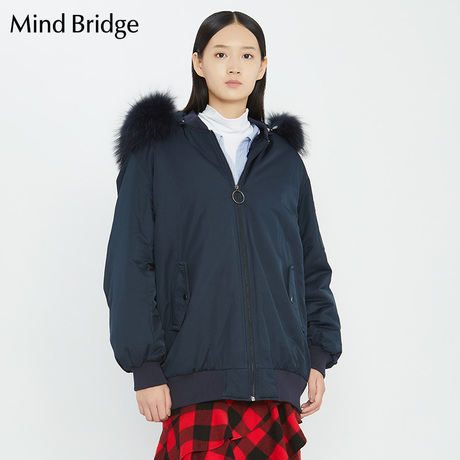 Mind Bridge百家好女士棉衣棉服 2018新款外套休闲时尚MSJP724A商品大图