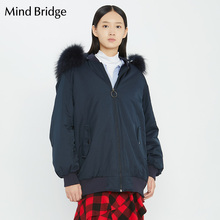 Mind Bridge百家好女士棉衣棉服 2018新款外套休闲时尚MSJP724A图片