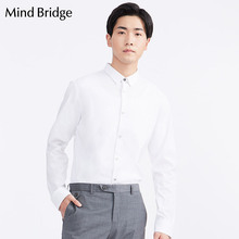 Mind Bridge衬衫长袖百家好男装 商务休闲韩版时尚修身 MRDS210A