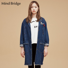 Mind Bridge女装外套 女式韩版休闲牛仔外套时尚大衣 MQCA522A图片