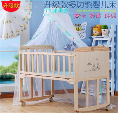 环保婴儿床 松木床销量排行