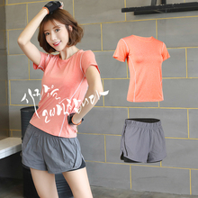 女跑步专业宽松瑜伽服显瘦性感2018健身服潮 夏季健身房运动套装