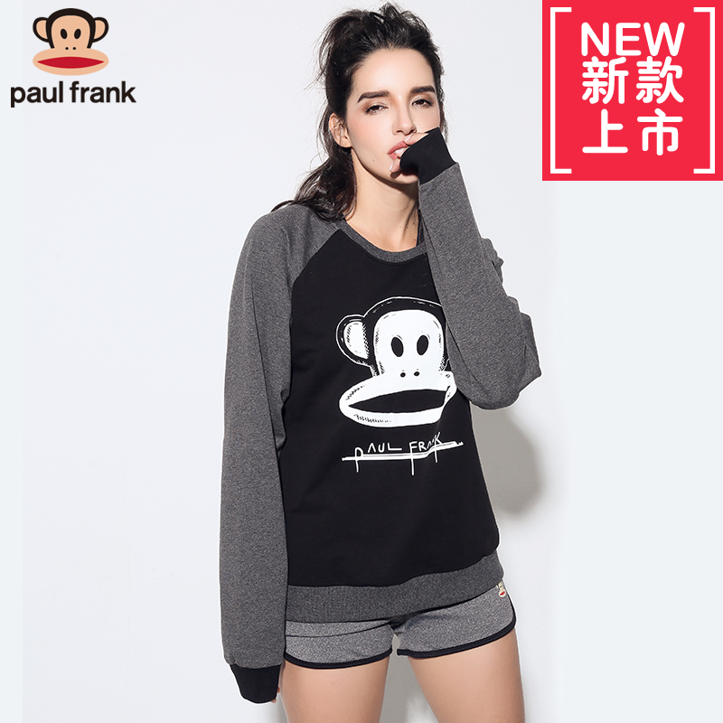 Paul Frank/大嘴猴运动上衣休闲卫衣女套头跑步秋冬外套健身服_用心go