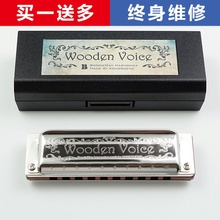 Voice 演奏级蓝调 布鲁斯 WV东非小叶紫檀琴格 Wooden 十孔口琴