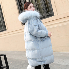2018秋冬新款女装韩版宽松大码大版显瘦连帽大毛领bf学生保暖棉服图片