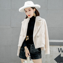 毛呢外套短款仿水黄金貂绒小香风2018新款秋冬小个子呢子加厚女装图片
