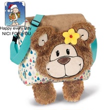 NICI专柜正品 Classic Bear 熊小妹毛绒面料学前书包单肩包 40492
