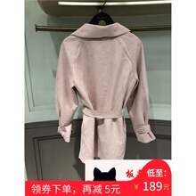 拉夏贝尔2018年秋季新款国内正品代购宽松系带风衣女装60007258图片