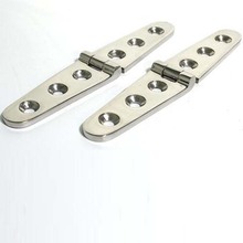 船用铰链L150mm 5mm D30mm 316不锈钢抛光合页 游艇五金配件