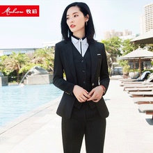 商务小西装女装套装韩版修身时尚女生西服银行大学生面试正装秋装图片