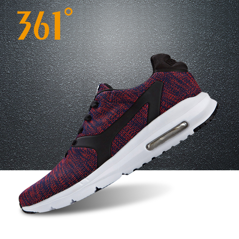 361 sports shoes men's shoes 2019 winter new knitted air cushion shoes 361 degree shock absorption lightweight casual running shoes