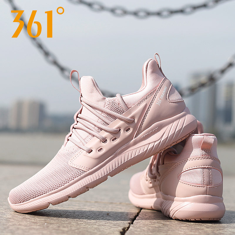 361 Sports Shoes Women's Shoe 2019 Autumn New 361 Degree Authentic Mesh Breathable Student Fashion Lightweight Running Shoe Women