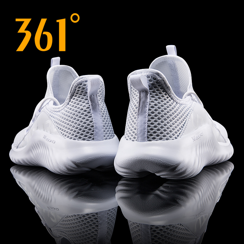 361 sports shoes men's shoes 2019 winter new 361 degree official authentic student mesh white casual running shoes