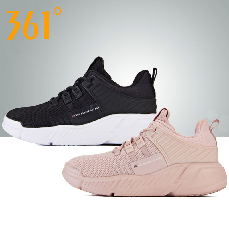 361 Sports Shoes Women's Shoes 2019 Autumn New 361 Degree Authentic Student Mesh Breathable Casual Fashion Running Shoes Women