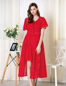 67086 睡裙高档家居服套装 春夏女梭织棉短袖 美标睡衣2018专柜正品
