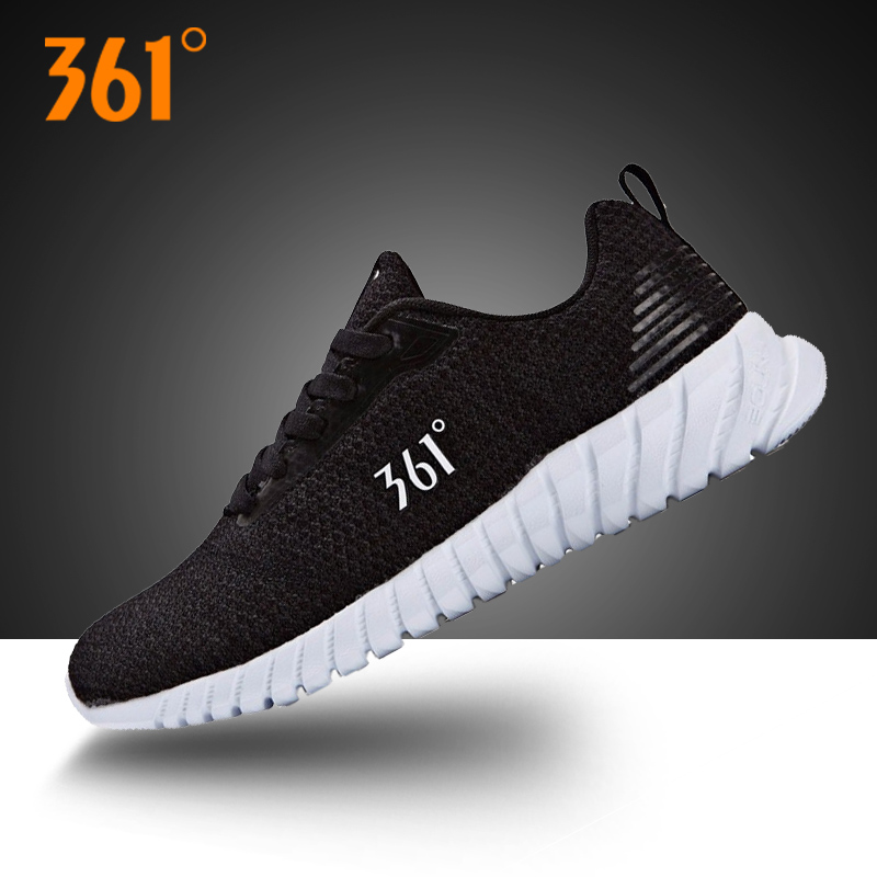 361 sports shoes men's shoes 2019 autumn new casual shoes 361 degree genuine mesh breathable black running shoes men's