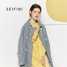’SEIFINI/诗凡黎诗凡黎新品韩版格子风衣7180753365021图片