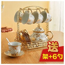 简约陶瓷杯子喝茶杯喝水杯家用套杯个性 创意 欧式骨瓷咖啡杯一套装