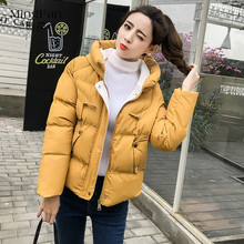 宽松加厚羽绒棉衣女装2018秋冬新款短面包棉服连帽小棉袄流行外套图片