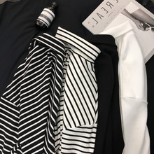2019春装新款春秋打底衫网红上衣服情侣女装丧系慵懒风潮长袖t恤