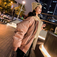 两面穿棉衣棉服女装oversize韩版学生2018新冬季加厚棉袄工装外套图片