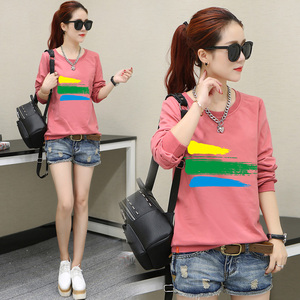 丅恤女装少女打底衫上衣初中高中学生秋衣小衫青少年长袖T恤外穿