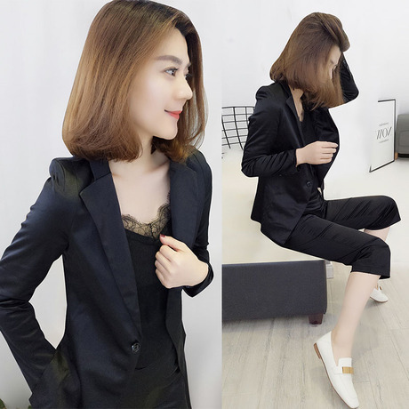 西装外套女职业小西装女装欧洲站秋装新款欧货潮时尚休闲韩版西服商品大图