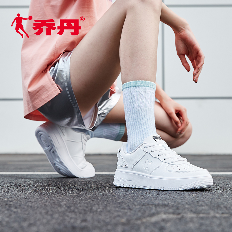 Jordan Women's Shoes Sneakers Spring 2019 New Casual Shoes Air Force One Thick soled Low top Board Shoes Little White Shoes for Women