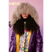 妖精的口袋中长款大毛领羽绒服女韩版冬装2018新款鸭绒宽松外套图片