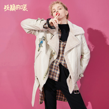 妖精的口袋Y加厚通勤机车服韩版冬装2018新款时尚中长款仿皮草女R图片